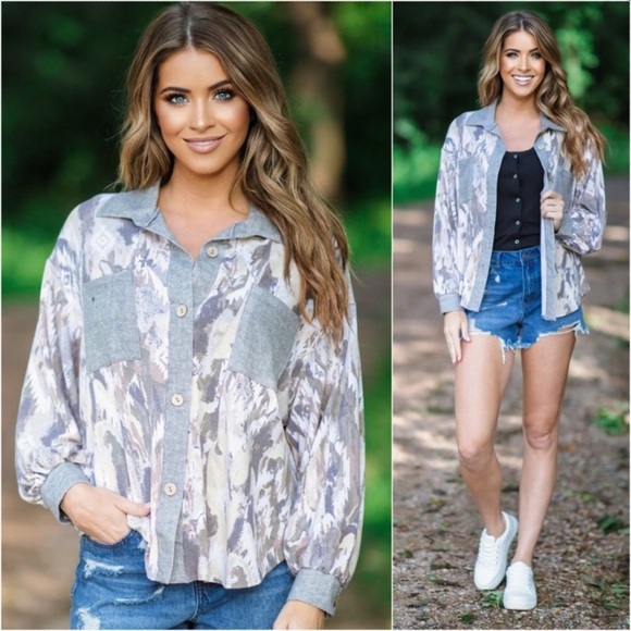 ValMarie Tops - New USA Made Women’s Button Down Collared Lightweight Soft Casual Shacket